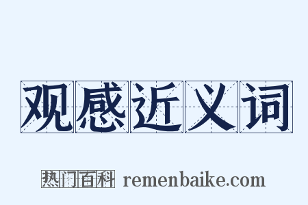 观感近义词是什么意思的图片
